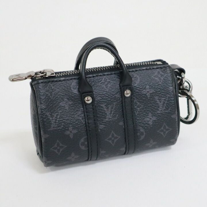 Louis Vuitton Porte Cles Mini Keepall Charm Monogram Eclipse Black Handbag