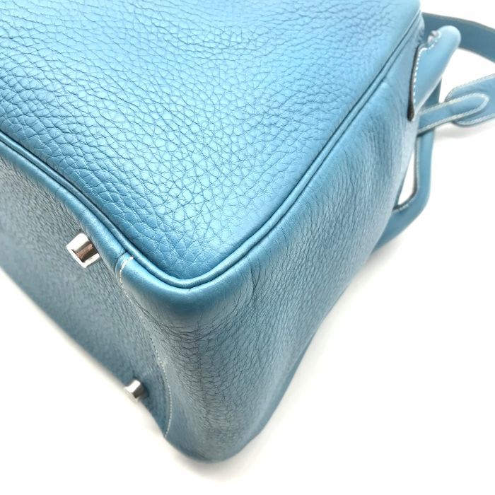 Hermes Lindy 30 2-Way Bag Taurillon Clemence Blue Jean Ladie Jeans