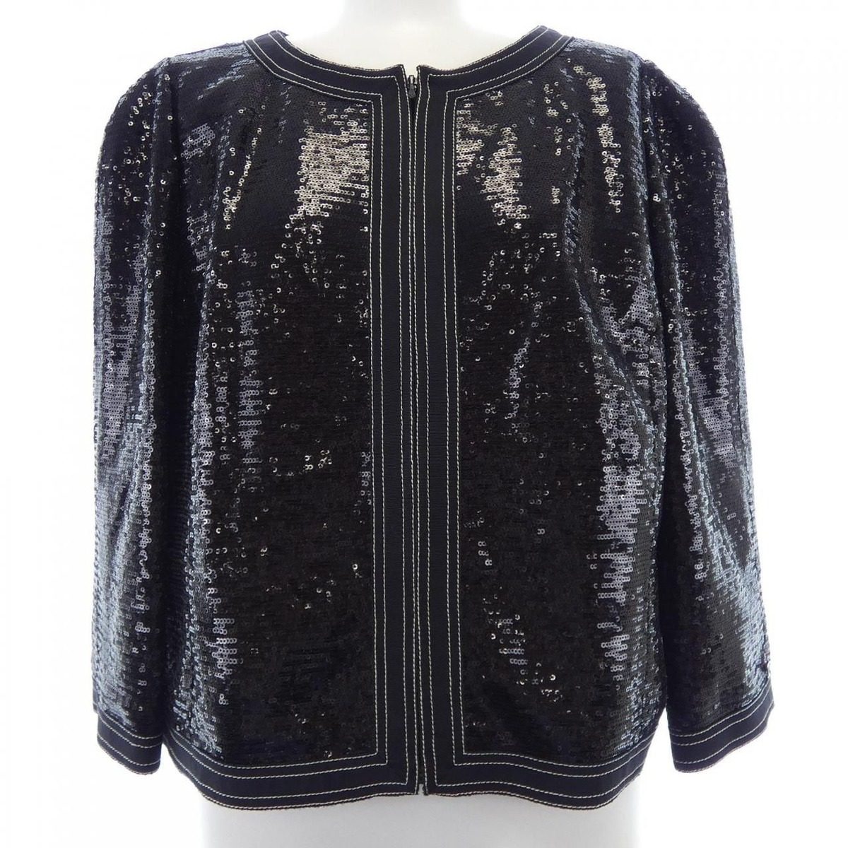 Chanel Collarless Jacket Black