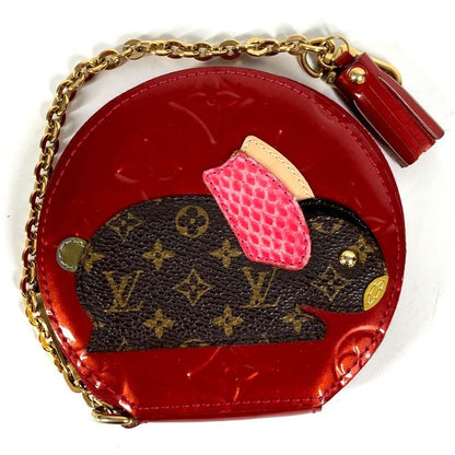 Louis Vuitton Coin Case Porte Monet Lapin Rabbit Animal M91389 Monogram Vernis