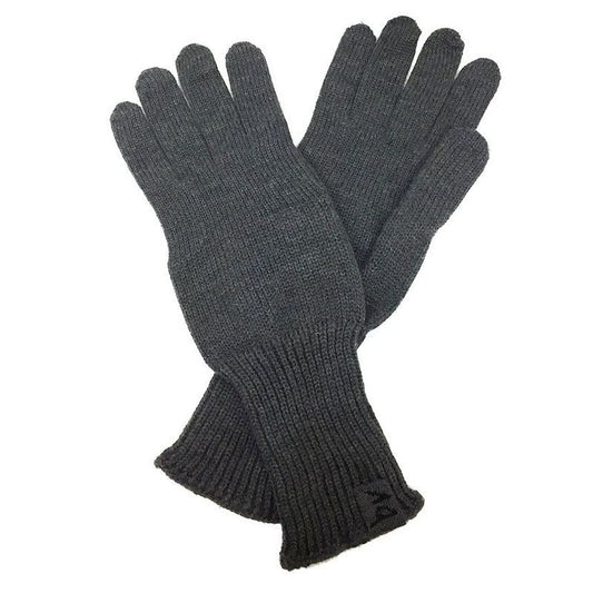 Bottega Veneta Knit Gloves Wool Gray Size M Aq5466