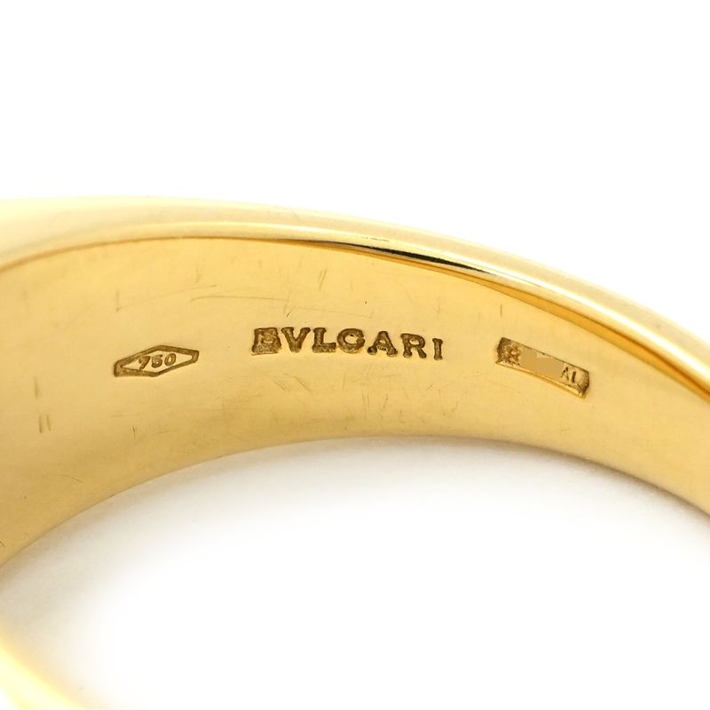 Bvlgari Bvlgari Ring Tronchet Ring 18k Yellow Gold White Ceramic Yellow-Gold