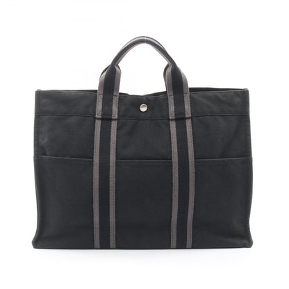 Hermes Tote Fourre Tout MM Black Canvas