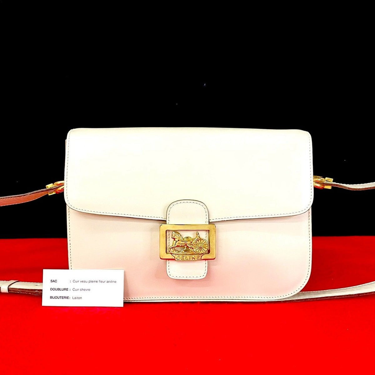 Celine Vintage Carriage Leather Shoulder Bag