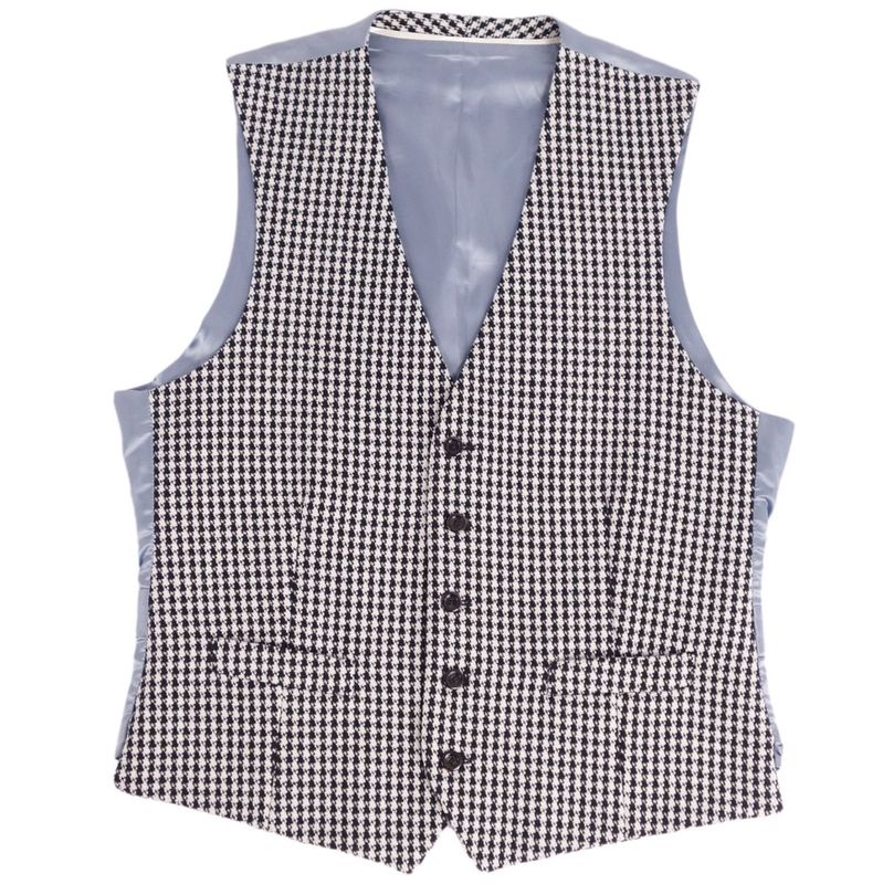 Gucci Ensemble Tailored Jacket Vest Gilet Checked Wool Outerwear Men's 48 (M