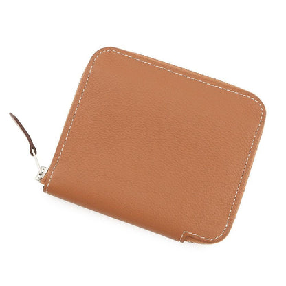 Hermes Coin Case Azap Compact Silk in Gold Silver Color Wallet
