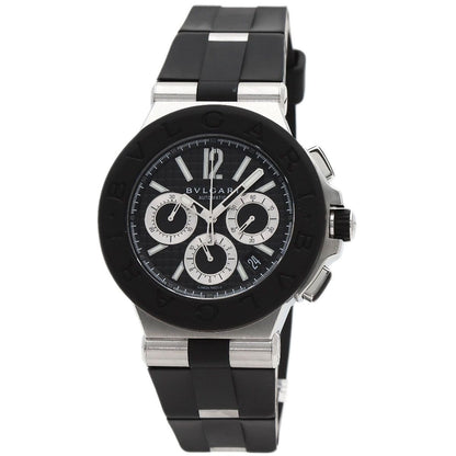Bvlgari Diagono Chronograph Watch SS Rubber