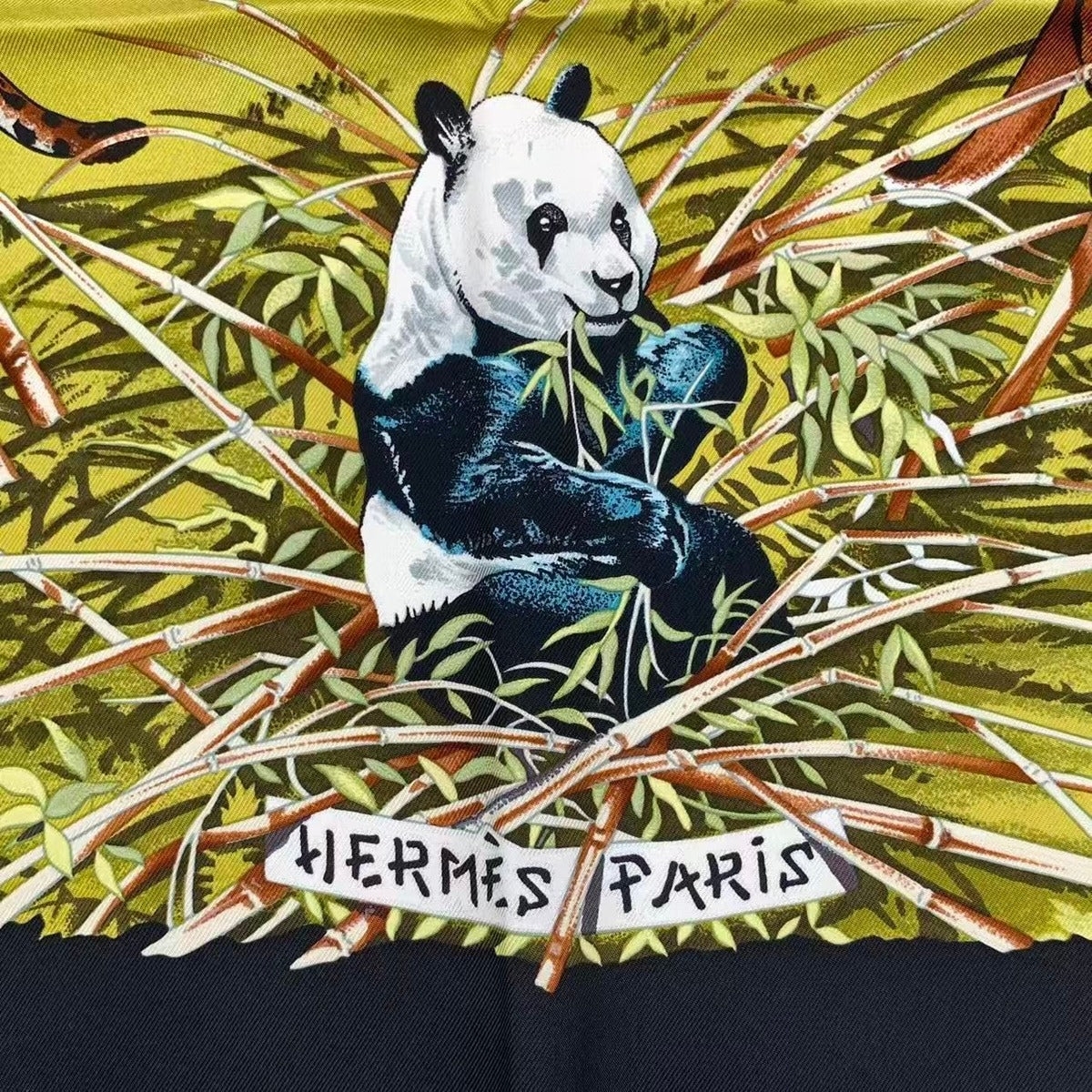 Hermes Carre 90 Scarf Silk Sichuan Black Box — view 7