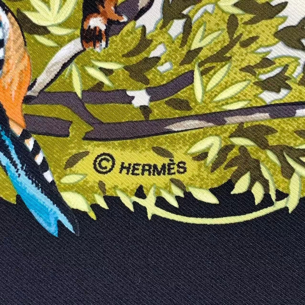 Hermes Carre 90 Scarf Silk Sichuan Black Box — view 8