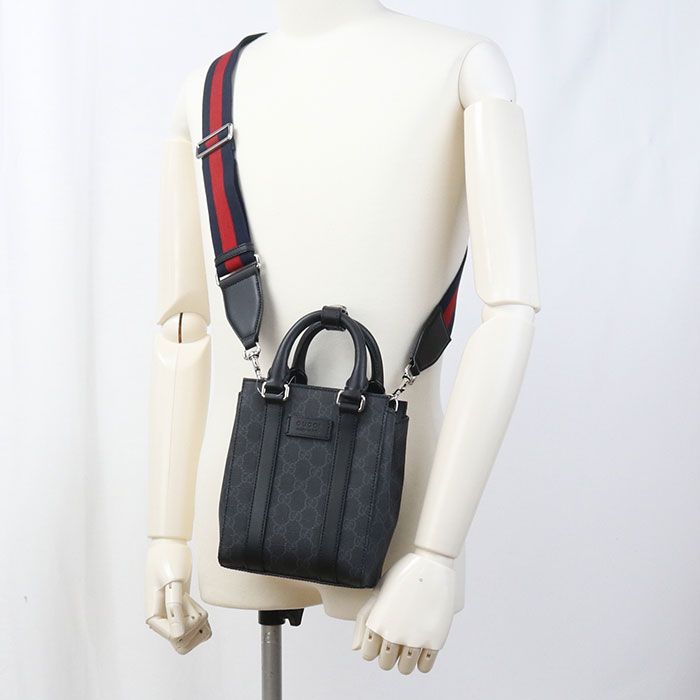 Gucci 2WAY Mini Tote Bag GG Supreme 696010 Handbag GG Supreme Leather Men's