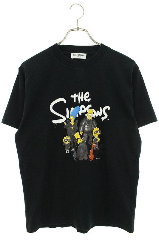 Balenciaga 22SS 670943 Tlvg7 Vintage Finish Character Print T-shirt Men's S