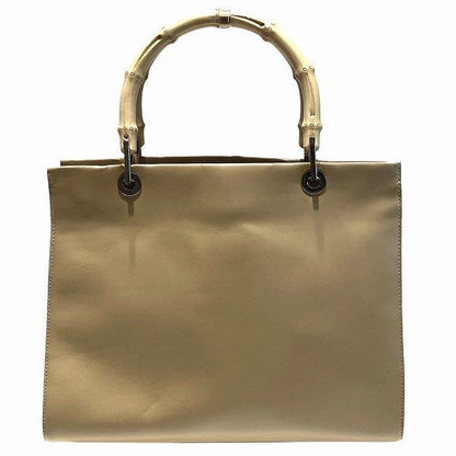 Gucci Bamboo 1016 Beige Bag Tote Handbag Women