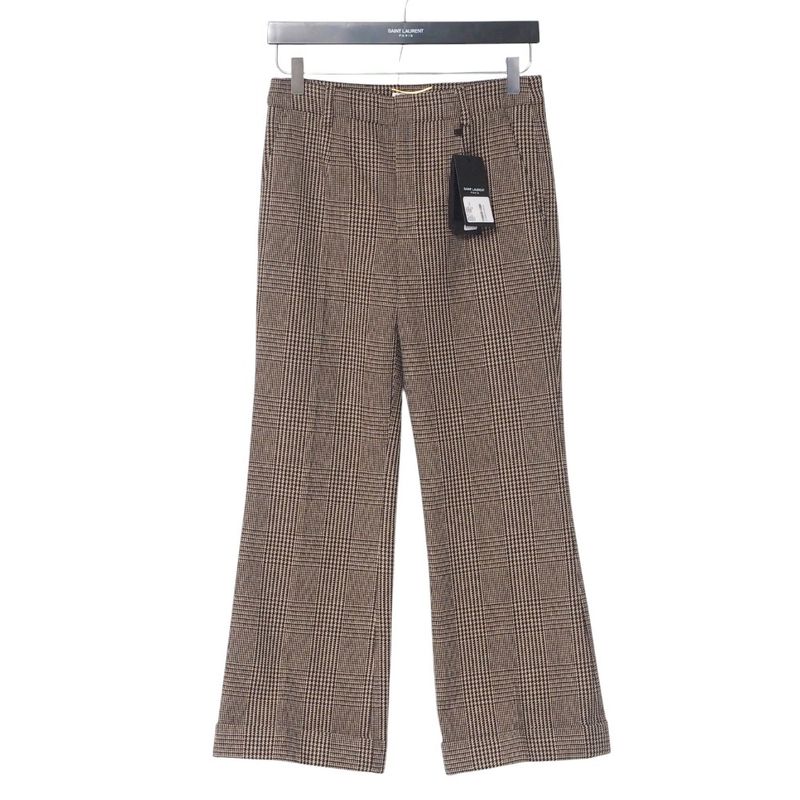 Saint Laurent Paris Pants Size 34 Glen Check Slacks Made In Italy 20250501