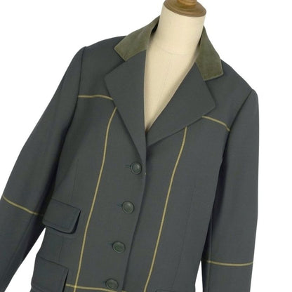 Hermes Jacket Tailored Collar Velour Vintage — view 4