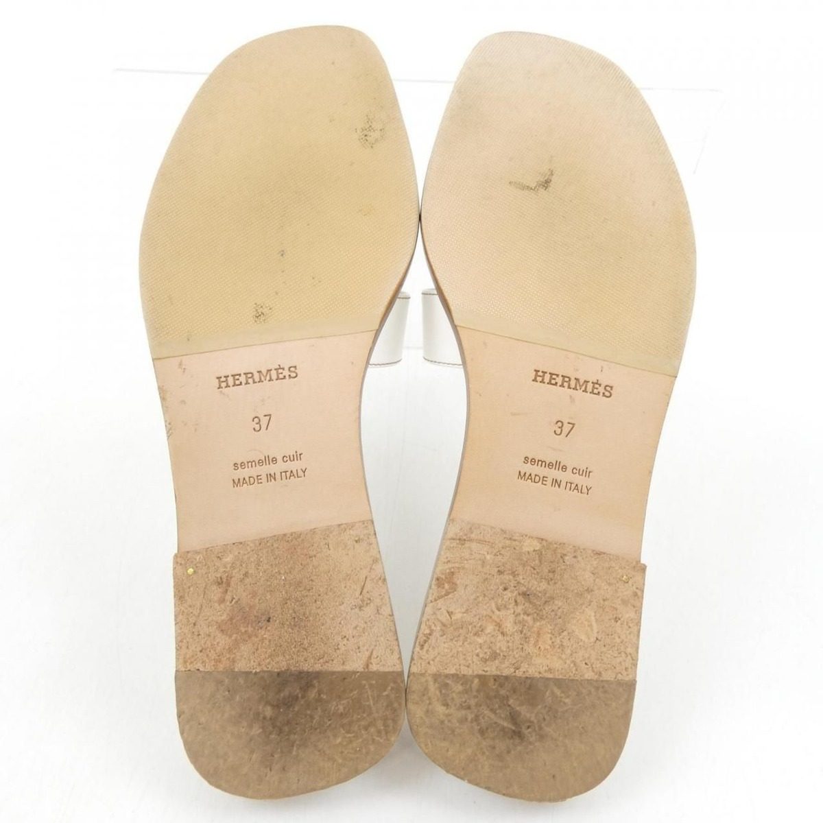 Hermes Oran Sandals White — view 4