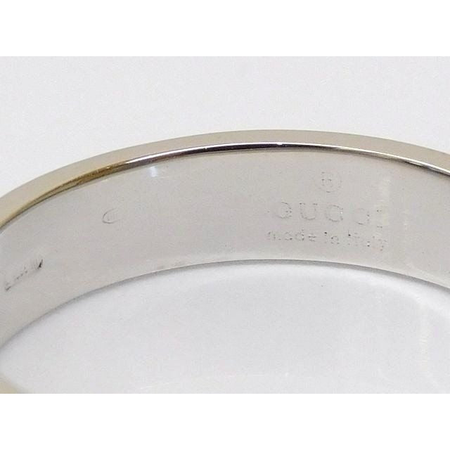 Gucci 115 Iconic Ring 18K White Gold Togo Vintage Gucci6 E6 — view 3