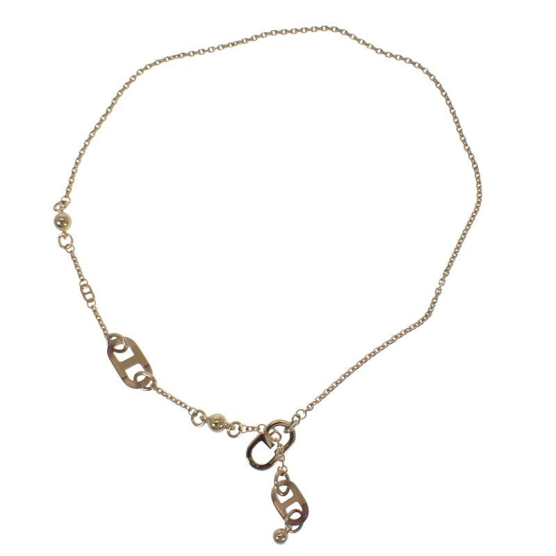 Hermes Surmer PM Necklace Metal Buffalo Horn Gold Hardware