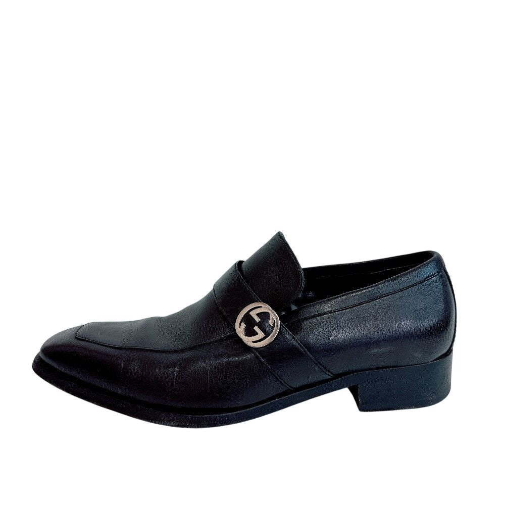 Gucci Business Shoes Interlocking Leather Black