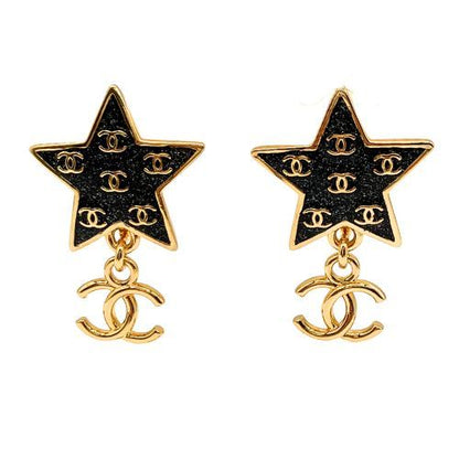 Chanel Earrings Metal Coco Mark Star Gold