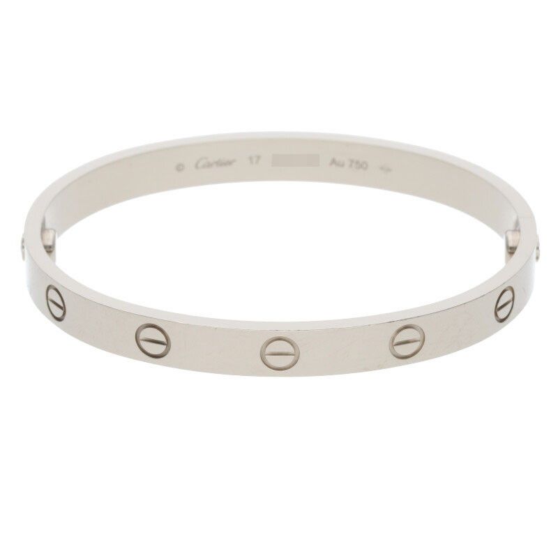 Cartier LOVE Bracelet Love Bracelet New Shape 18K White Goldbracelet Men's 17