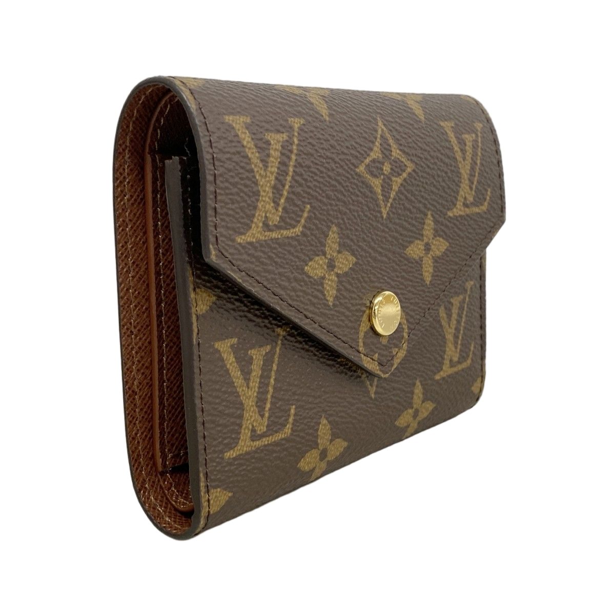 Louis Vuitton Trifold Wallet Monogram Portefeuille Victorine Brown — view 2