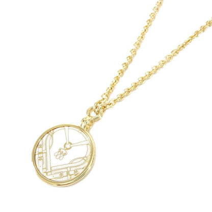 Hermes Mors a Jouets Medaille PM Necklace Jaune Or