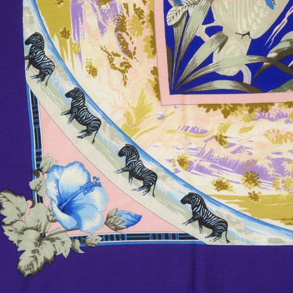 Hermes Carré 140 Tropiques Cashmere Silk Multicolor Scarf 0823 Hermes