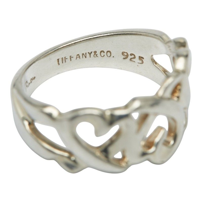 Tiffany & Co Triple Rubbing Heart Sv925 Silver Ladies Tiffany & Co