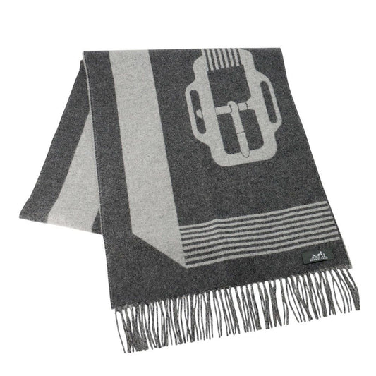 Hermes Scarf-sangle-a-Boucle Cashmere Antogracito Gris-cles