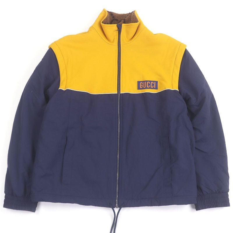 Gucci boa Lined GG Logo All Over 2-Way Technical Jersey Vest Jacket