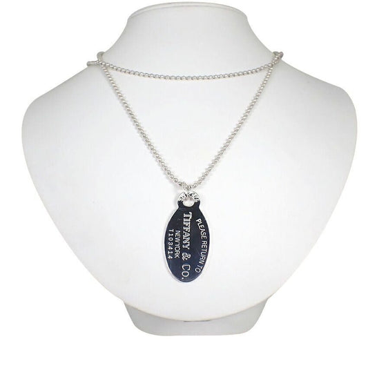 Tiffany & Co 925 Return to Oval Tag Necklace
