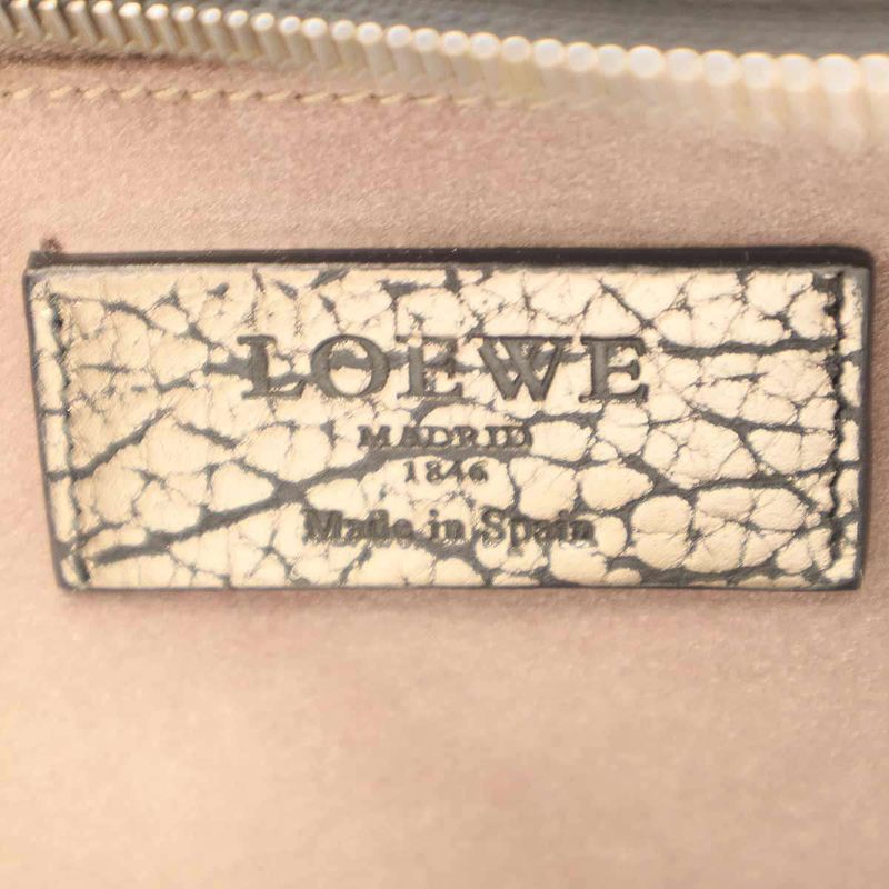 Loewe Paseo 30 Anagram Mini Boston Bag in Gold