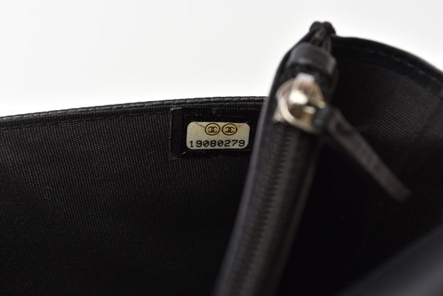 Chanel Chain Wallet Shoulder Bag Long Wallet Caviar Skin Black