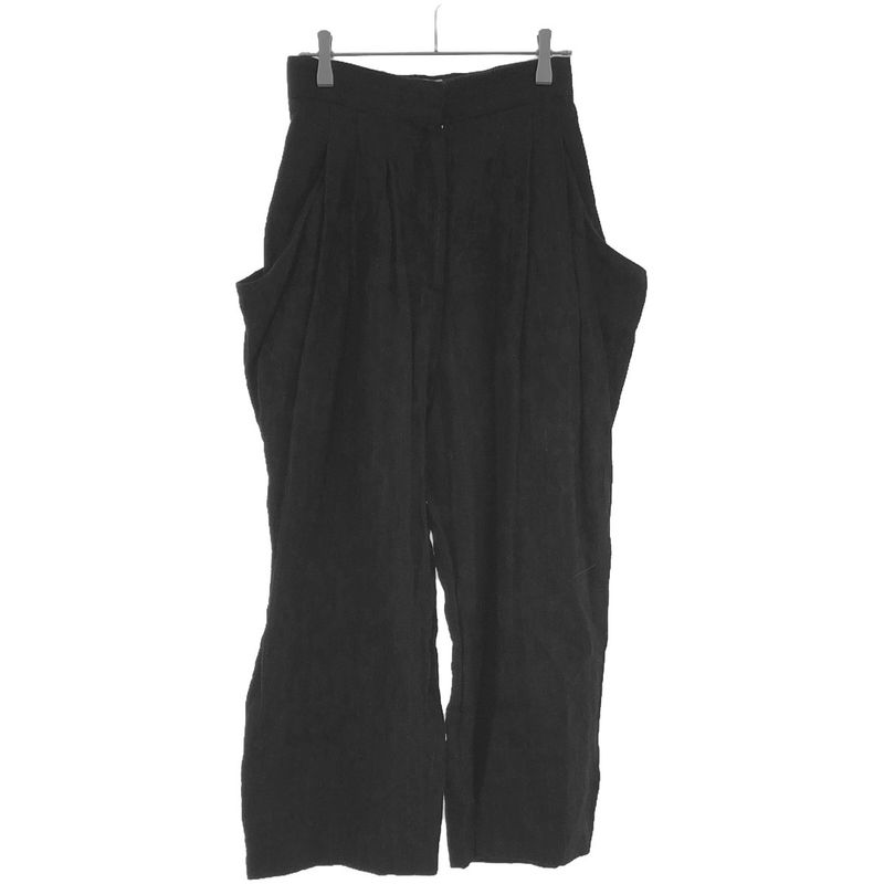 Loewe Cotton Wool Striped Drape Trouser Pants S540y04x16 Black 34