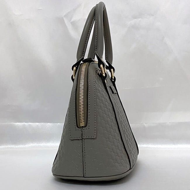 Gucci 2 Way Bag F21470 Grey Micro Stripe 449654