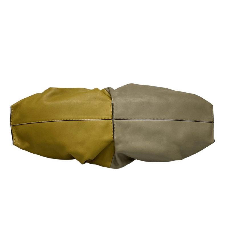 Loewe Tote Bag Flamenco A411fcdx02 Dark Yellow×gray Leather