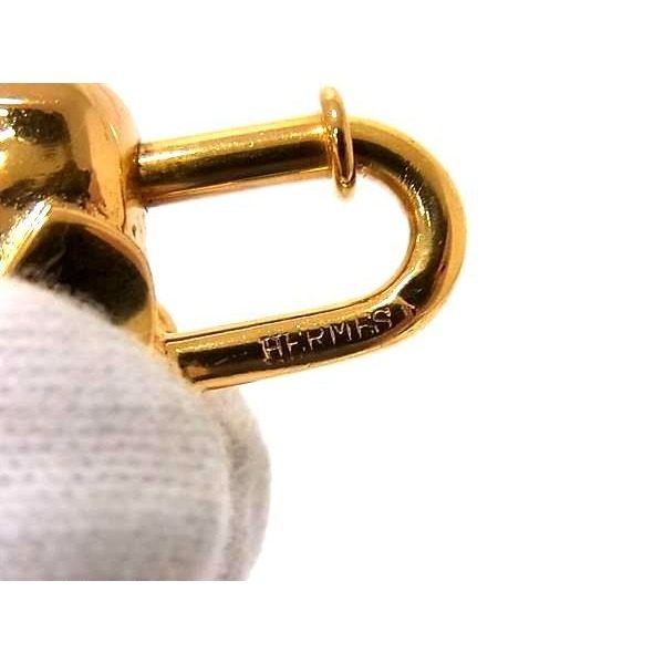Hermes Cadena Elephant Key Holder Key Charm Bag Pendant Top Gold — view 3