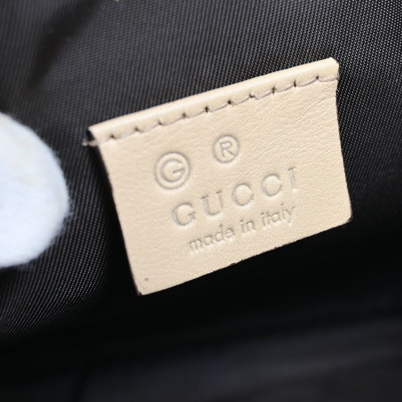 Gucci Pouch Diamante Beige Leather 67bs128