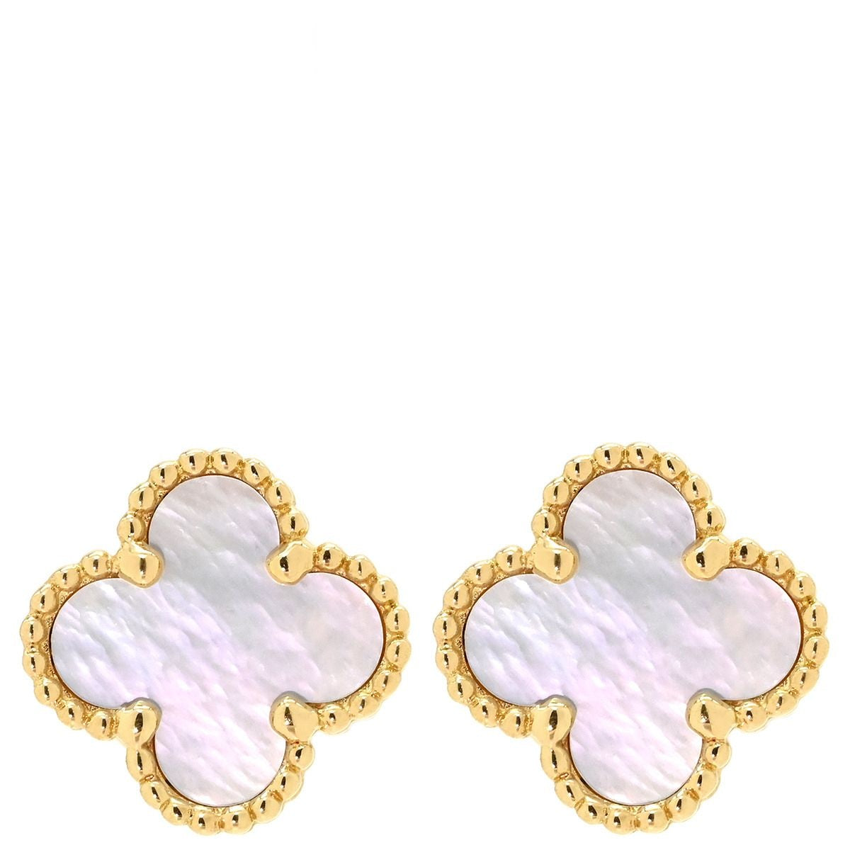Van Cleef & Arpels Earrings Sweet Alhambra Pearl White Gold 750 18K