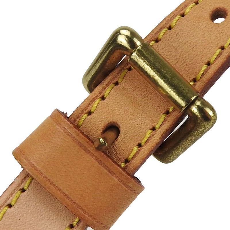 Louis Vuitton Shoulder Strap Nubuck Leather Beige Gold Hardware Adjustable