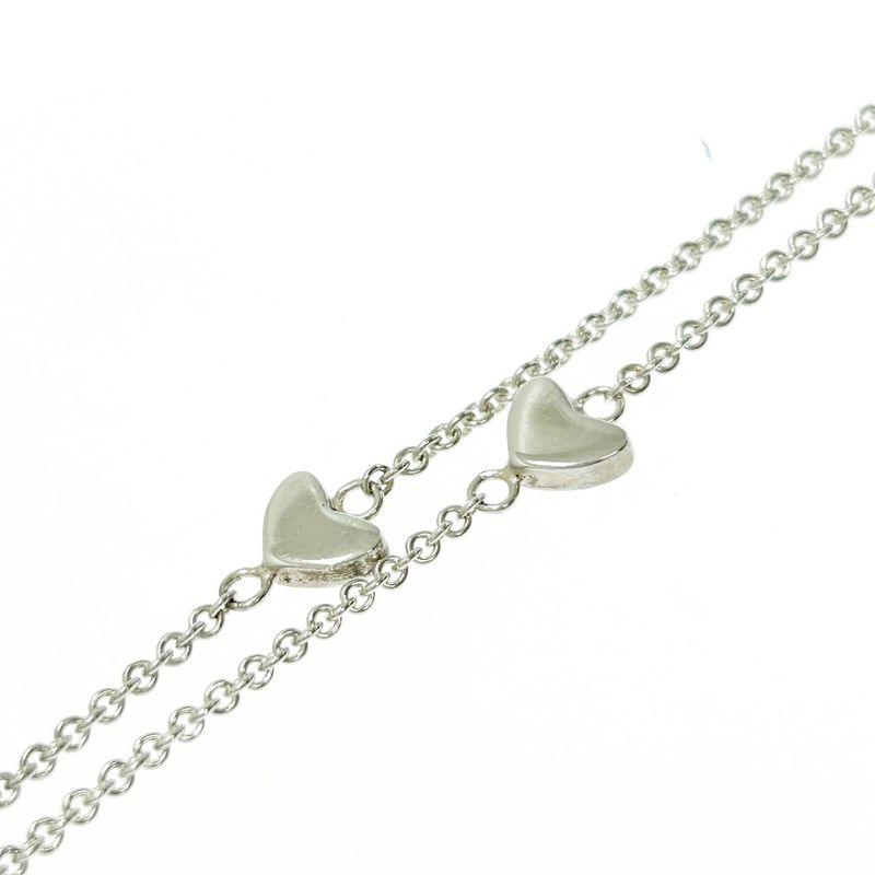 Tiffany & Co Silver Heart Link Lariat Necklace 8.8g 925 Engraved 421321 Necklace