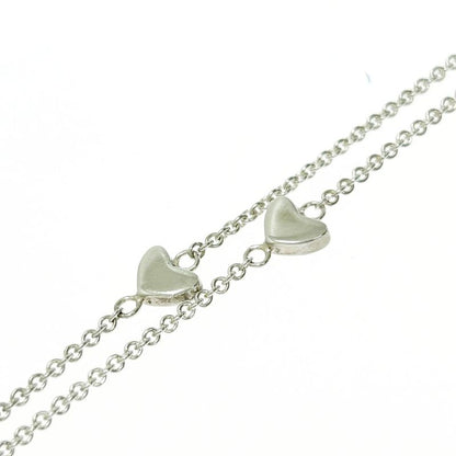 Tiffany & Co Silver Heart Link Lariat Necklace 8.8g 925 Engraved 421321 Necklace