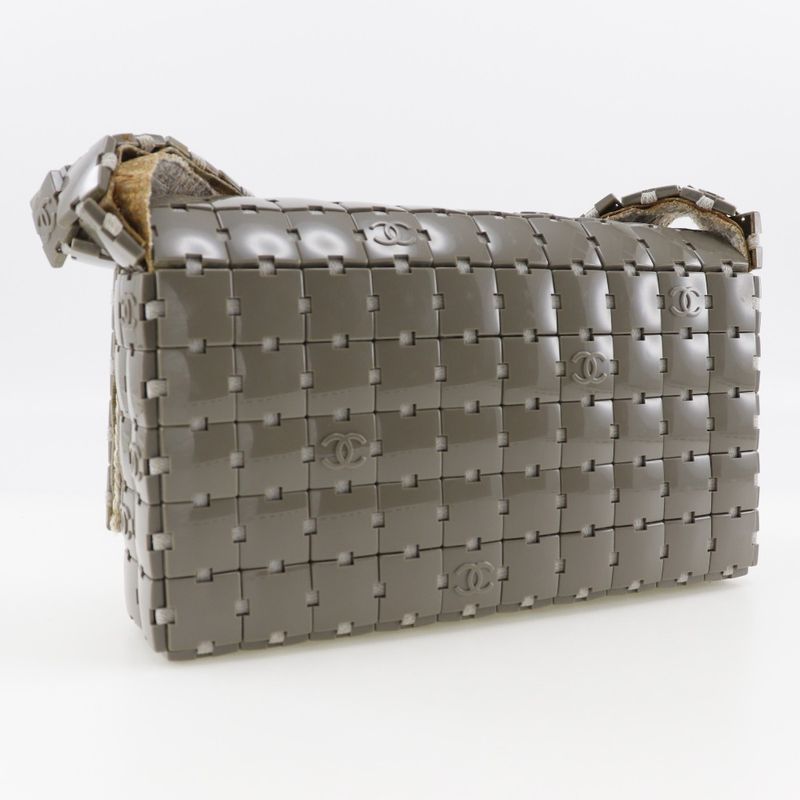 Chanel Puzzle Shoulder Plastic X Canvas Women's Shoulder Bag