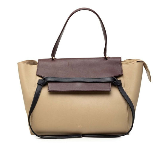 Celine Belt Bag Small Beige Purple Leather