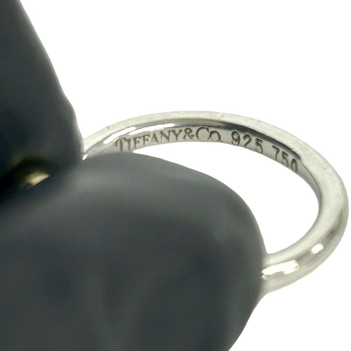 Tiffany & Co Love Knot Ring Hook Eye 18k Yellow Gold Silver — view 4