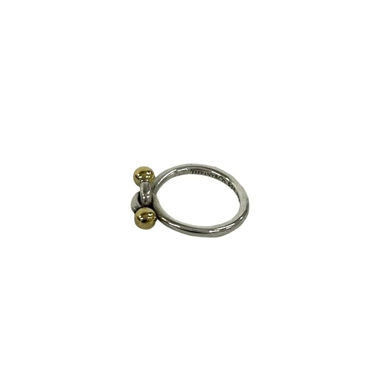 Tiffany & Co Love Knot Ring Hook Eye 18k Yellow Gold Silver — view 5