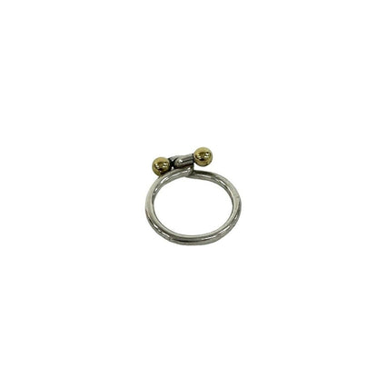 Tiffany & Co Love Knot Ring Hook Eye 18k Yellow Gold Silver — view 7