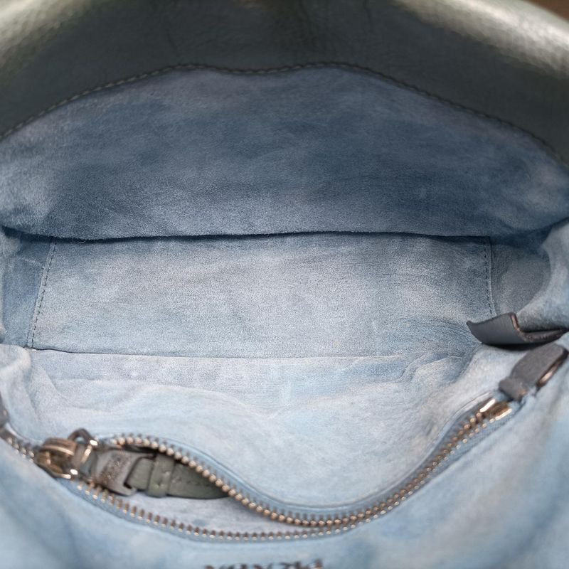 Prada Etiquette Greyish Green Leather 1bd082180/h