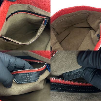 Louis Vuitton Shoulder Bag Hobo GM M93155 Monogram Anthea Leather Red Black One