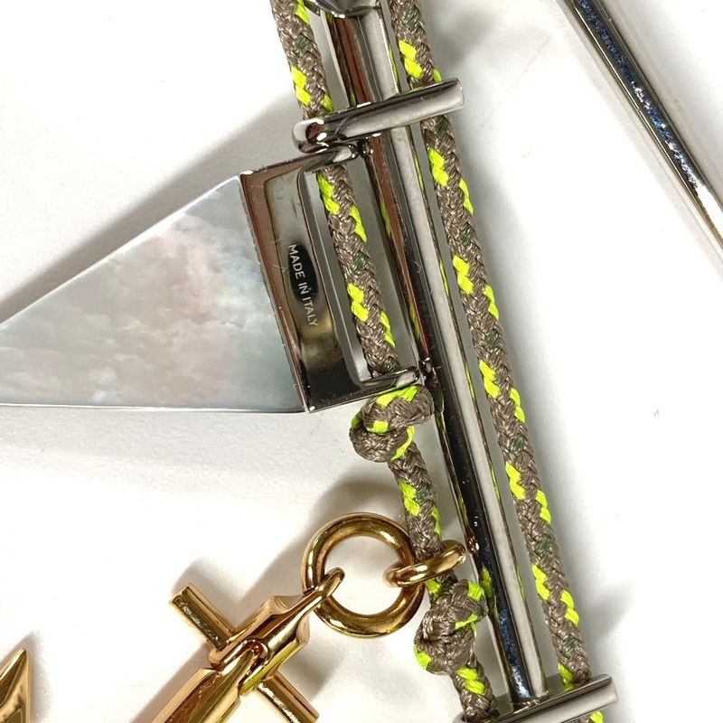 Louis Vuitton Brooch Rope LV Logo Metal Silver
